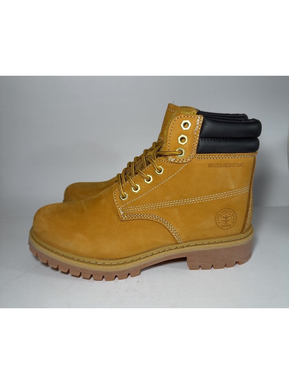 Jacata Men's Size 7.5W Wheat Nubuck Leather Work Boots Water Resistant 6507
